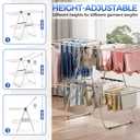 Large Stainless Steel Clothes Drying Rack, Generous Drying Area
Foldable 2-Level Drying Rack Clothing, Free-Standing Laundry Airer, with Height-Adjustable 4 Wings, Matte Blue