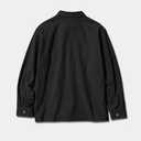 Palm Tree Crew Men's Long Sleeve Casual Button Down Overshirt Shacket with Flap Pockets (Black, XXL)