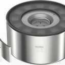 1Gallon No Spill Water Bowl for Dogs, Double-Wall Stainless Steel with Splash-Proof Paws Lid and Floating Disk, Non-Slip Base, Easy to Clean Slow Water Feeder for Large Medium Dogs (3.8L, Grey)