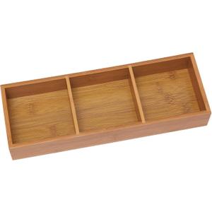 Lipper International 823 Bamboo Wood 3-Compartment Organizer Tray, 11 5/8" x 4 1/8" x 1 3/4"