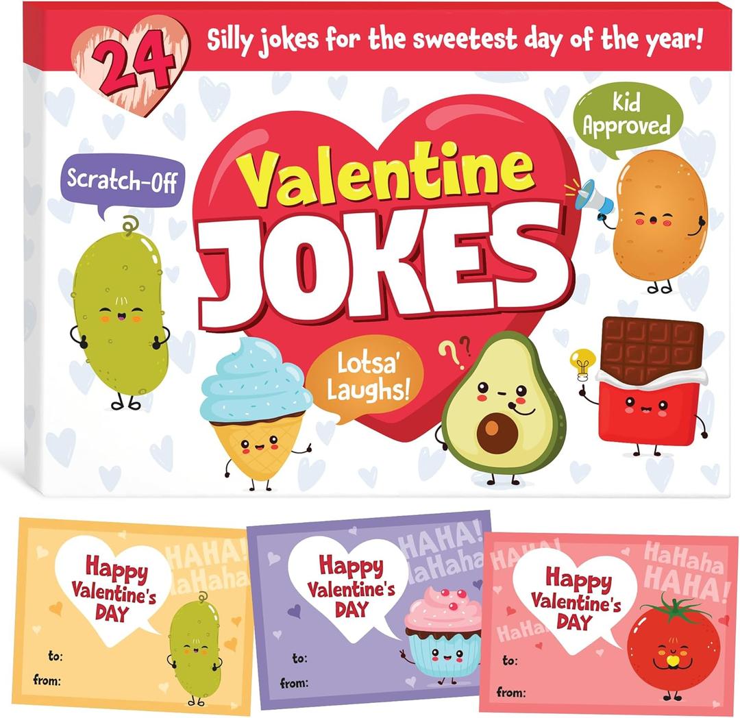 Valentines Day Cards for Kids School, Valentines Day Gifts for Kid Classroom - Valentines Cards for Kids Classroom - Kids Valentines Day Cards for School, Class Valentines Gifts for Boys, Girls, Kids (Scratch 1)