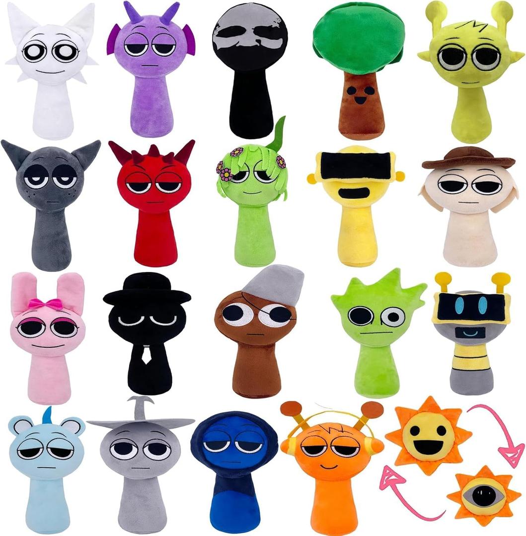 Plush Toys, Horror Games Plushies Toy for Fans, Soft Stuffed Animal Pillow Figure Doll Christmas Birthday Gifts for Adult Kids (20PCS)
