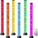 Wankeer Large 4FT Sensory Bubble Tube Lamp, Remote Control Bubble Fish Lamp with 16 Color Changing Effects & 8 Floating Fishes, Sensory Aquarium Mood Light for Autism, ADHD, Stress & Anxiety Relief