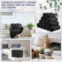 SmoothNovelty 18 Pieces Throw Blankets Bulk for Wedding 50 x 60 Inch Soft Warm Lightweight Flannel Fleece Blankets Bulk Spring Wedding Favors for Guests Homeless Gift Couch Sofa Bed(Black)