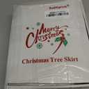 Sattiyrch Christmas Tree Skirt 48 in, Luxury Cable Knit Knitted Thick Rustic Xmas Holiday Decoration,Cream