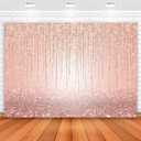 Avezano Rose Gold Backdrop Rose Gold Sweet Pink Birthday Party Background for Women Girls Birthday Baby Shower Banner Kids Portraits Photo Props 7 x 5 ft