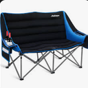 Camping Chairs Oversized Camping Chair Portable Double Camping Chair for Adults Heavy Duty Folding Chair Support 700LBS with Cup Holders & Large Side Organizer Pockets for Camping/Car Trunk/Campfires