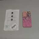 for Samsung Galaxy S21 FE 5G Phone Case, Fashion Flower Pattern Design Girls Women Liquid Silicone Cover, Slim Shockproof and Scratch-Resistant Soft Case for Samsung S21 FE - Leopard Glitter