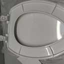 Bemis 7300SLEC Slow Close Toilet Seat, Easy Clean Hinges and Durable Plastic Seat, Made in USA, Elongated, White