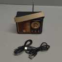 Dosmix Retro Bluetooth Speaker, Vintage Decor,Small Wireless Bluetooth Speaker,Cute Old Fashion Style for Kitchen Desk Bedroom Office Outdoor,Birthday Gifts for Women Men Teens