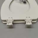 Bemis 1500EC Durable Wood Toilet Seat with Easy Clean Hinges, Made in USA, Elongated, Biscuit