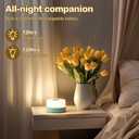 JUSHENG Rechargeable Baby Night Light LED Nursery Lamp Touch Lights, Dimmable and 3 Color Temperature Adjustable Bedside Night Light for Kids, Breastfeeding, Green