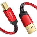 JSAUX 6FT USB Printer Cable - USB 2.0 Type A Male to B Male Scanner Cord for HP, Canon, Epson, Dell, Brother, Lexmark, Xerox, Samsung and Piano, DAC
