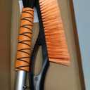 EcoNour 27" Aluminum Ice Scrapers for Car Windshield | Car Snow Scraper Window and Snow Brush with Ergonomic Foam Grip Winter Accessories (Orange)