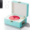Yintiny Blue Time Music Box CD Player with Speaker for Home Decoration