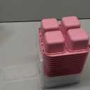 Ziliny 12 Pcs 4 Divided Compartments Snack Containers Bento Wheat Straw Snack Box with Lid Reusable Meal Prep Lunch Box Food Storage Containers for Adults Christmas Travel Work Gifts(Pink)