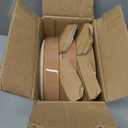 OTAGO 8" Stoneware Salad and Pasta Bowls Set of 6 with Partially Unglazed Base, Scratch Resistant Ceramic Dish Set, Microwave & Dishwasher Safe，Brown, 6 Pieces