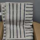 Area Rug 6x9 Feet Abstract Lines, Non-Slip Comfort Floor Mat Washable Rug Modern High Traffic Durable for Living Room, Bedroom, Home Office (Black White)