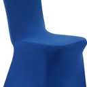 Peomeise 12pcs Stretch Spandex Chair Cover for Wedding Party Dining Banquet Event (Royal Blue, 12)