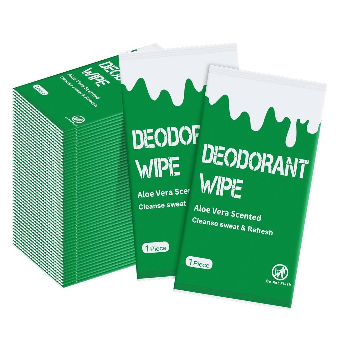 Deodorant Wipes Individually Wrapped, Wet Wipes for Underarm and Full Body, Remove Sweat, Oil and Odors, Pack of 150