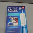 Ontel Miracle Smile Water Flosser for Teeth & Gum Health, Unique H-Shaped Flossing Head & 4 Water Jets, Cordless Water Flosser Features 360 Cleaning & 3 Pressure Modes, USB Rechargeable Dental Floss