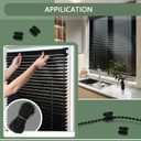 FQTANJU 10 Yards Black Plastic Roller Blind Bead Chain Cord with 12 PCS Connector Clips Replacement Repair Fittings Parts for Vertical Shades Roman Shades Roller Shade Blind