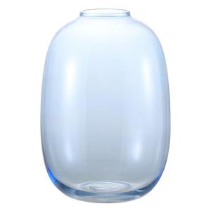 YANWE1 Blue Glass Vase, Large Glass Vase for Flowers, Tall Flower Vases, Modern Round Vases for Living Room, Bedroom, Kitchen, Mantle, Shelf, Wedding, Office, Entryway, 10 Inches