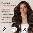 NAYOO Long Brown Wavy Wig for Women 26 Inch Middle Part Curly Wavy Wig Natural Looking Synthetic Heat Resistant Fiber for Daily Party (Brown with Highlights)