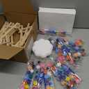 Qilery 12 Set Canvas Painting Kit, Mini Canvas with Wooden Easels Acrylic Paints Strips, Brushes, Palette, Art Set for Acrylic Oil Watercolor Adults Birthday Party Favors(6 x 8 Inch)