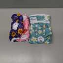 Pet Soft Washable Female Diapers (3 Pack) Female Dog Diapers, Comfort Reusable Doggy Diaper for Girl Dog in Period Heat (Cute Flower, M) (Medium:14''-19'')