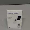 OAPRIRE White Floating Wall Shelves Set of 3 for Security Cameras, Baby Monitors, Speakers & More - Universal Acrylic Small Wall Shelf with Cable Clips, 10-Piece Strong Tapes, No Drill