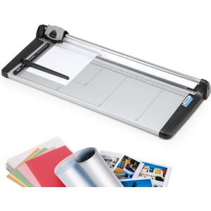 Rotary Paper Trimmer, 15 Sheets Heavy Duty Paper Trimmer, 670mm(26.37") Cutting Length, Commercial Grade Rotary Paper Cutter for Home/Office/School, Black & Silver