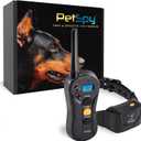 PetSpy Shock Collar for Dogs-Waterproof Dog Shock Collar with Remote Control,Vibration,Electric Shock,Beep-E Collar for Dogs Training,Collar with Remote for 10-140 LBS