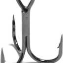 Fishing Hooks Treble Hooks for Hook Upgrade Cutting Blade 4X Strong Short Shank Black Nickle