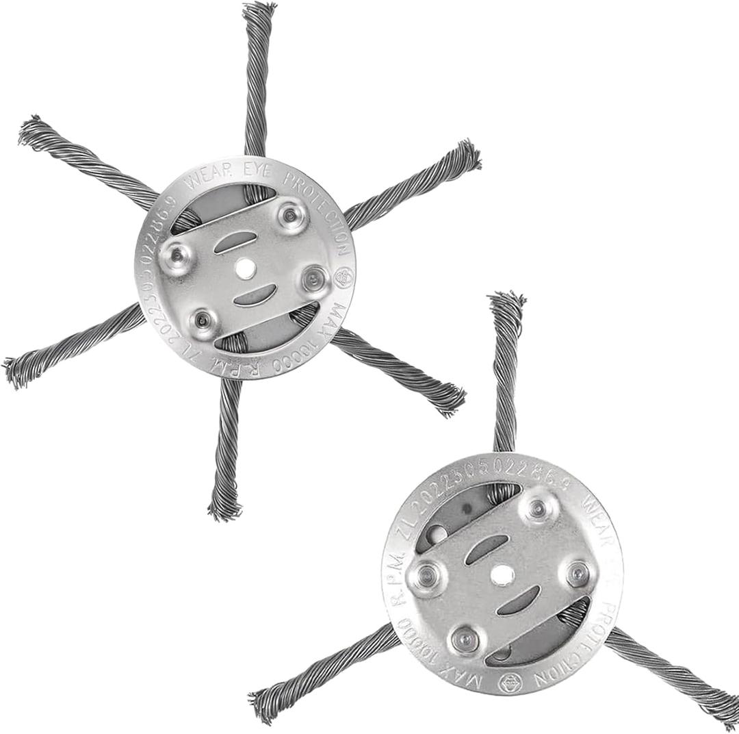 6 Inches Metal Weed Eater Blades Head Weed Wacker Grass Trimmer Blade Fit for sakerplus Weed Trimmer Brush Cutters Electric Battery Powered Cordless String Trimmer (3+6 Blade)