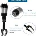 Front Left Air Suspension Strut Shock Absorber Compatible with 2012-2019 Mercedes Benz X166 GL350 GL400 GL450 GL500 GL550 GL63 AMG, GLS320 GLS350 GLS400 GLS450 GLS500 GLS550 GLS63 AMG OEM 1663202513