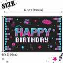 Happy Birthday TIK Tok Music Large Backdrop Banner - Perfect for Home Wall Photoprop Backdrop Music Party Decorations.