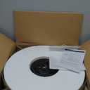 Caged Ceiling Fan with Lights, Flush Mount 20" Boho Ceiling Fans with Lights Remote Control, Low Profile Fabric Bladeless with 6 Speeds for Bedroom, Nursery, Kitchen (White)