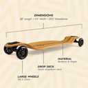 Magneto Longboards Bamboo Longboards for Cruising, Carving, Free-Style, Downhill and Dancing (Bamboo Drop & Fiberglass Through Longboard)