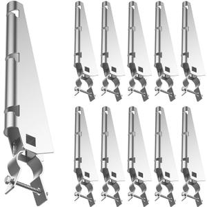 10 Pack Barbed Wire Arm for 1-5/8" Chain Link Fence, Galvanized Steel Fence Height Extender for Garden Outdoor, for Outdoor Fences to Increase Height, Protect Privacy and Pets Jumping Off