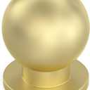 homdiy 10 Pack Mini Gold Cabinet Knobs 0.71"(18mm) Diameter Dresser Drawer Handles, Small Round Brushed Brass Minimalist Hardware for Jewelry Box Modern