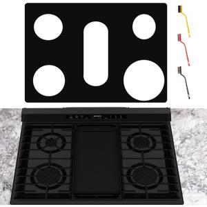 Stove Cover For GE 30 Inch Gas Range Stove Model GGF600AVBB GGF600AVWW GGF600AVSS GGF600AVES, 0.5MM Reusable Stove Burner Splatter Spill Guard For GE Stove Top Protector Liner