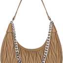 Shoulder Bags for Women Crescent PU Leather Underarm Purses with 3PCS Detachable Strap Cute Hobo Tote Handbag for Work