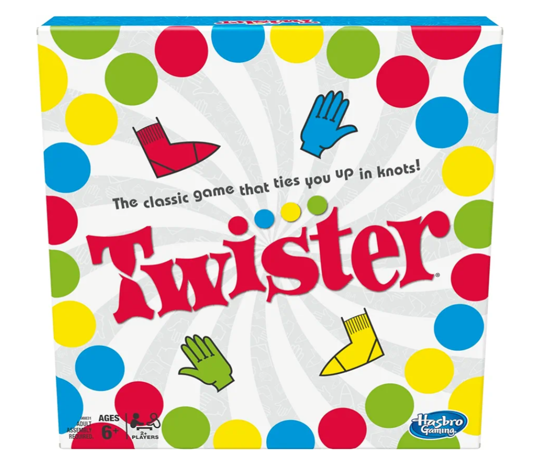 Hasbro Twister Party Classic Board Game for 2 or More Players,Indoor and Outdoor Game for Kids 6 and Up,Packaging May Vary