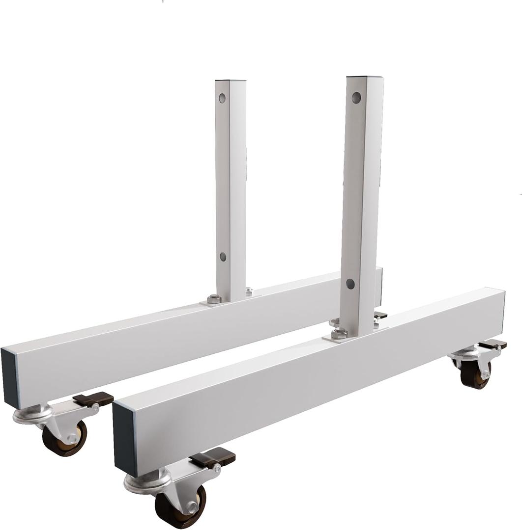 Floor Mirror 360 Swivel Rolling Base with Lockable WheelCompatible Wall MirrorsWhite