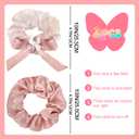 2 Pcs Pink Scrunchies Set