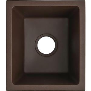 MILOSEN Brown Bar Sink 13 * 15 Inch, Small Bar Sink, Undermount Granite Composite RV Kitchen Sink,Prep Bar Sink Single Bowl