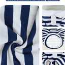 Striped Dog Shirts for Small Medium Dogs - Summer Mellow Collared Polo T Shirt Puppy Cotton Clothes Cats for Cute Boy Girl Pets, Navy Blue, Small