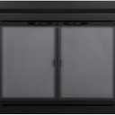 Pleasant Hearth Carlisle Fireplace Glass Door, Large (CL-3002) (Black)