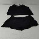 XAKALAKA Women Plus Size Pajamas Cami Shorts Set Nightwear Sexy Lace Lingerie Sleepwear (Black), XL